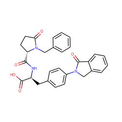 O=C(O)[C@H](Cc1ccc(N2Cc3ccccc3C2=O)cc1)NC(=O)[C@@H]1CCC(=O)N1Cc1ccccc1 ZINC000027318264