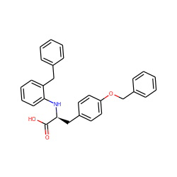 O=C(O)[C@H](Cc1ccc(OCc2ccccc2)cc1)Nc1ccccc1Cc1ccccc1 ZINC000013782239