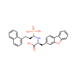 O=C(O)[C@H](Cc1ccc2c(c1)oc1ccccc12)N[C@@H](CCc1cccc2ccccc12)P(=O)(O)O ZINC000013805028