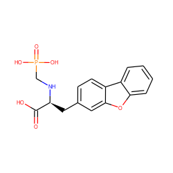 O=C(O)[C@H](Cc1ccc2c(c1)oc1ccccc12)NCP(=O)(O)O ZINC000003981918