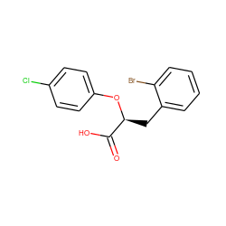 O=C(O)[C@H](Cc1ccccc1Br)Oc1ccc(Cl)cc1 ZINC000045484126