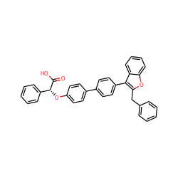 O=C(O)[C@H](Oc1ccc(-c2ccc(-c3c(Cc4ccccc4)oc4ccccc34)cc2)cc1)c1ccccc1 ZINC000013806756