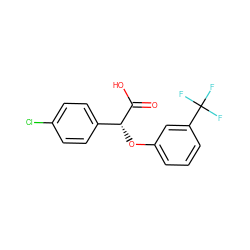 O=C(O)[C@H](Oc1cccc(C(F)(F)F)c1)c1ccc(Cl)cc1 ZINC000038846715