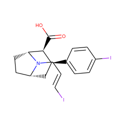 O=C(O)[C@H]1[C@@H](c2ccc(I)cc2)C[C@@H]2CC[C@H]1N2C/C=C/I ZINC000103226582