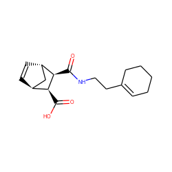 O=C(O)[C@H]1[C@H]2C=C[C@@H](C2)[C@H]1C(=O)NCCC1=CCCCC1 ZINC000100614650