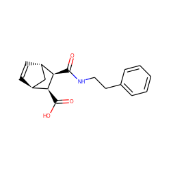 O=C(O)[C@H]1[C@H]2C=C[C@@H](C2)[C@H]1C(=O)NCCc1ccccc1 ZINC000100614588