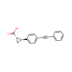 O=C(O)[C@H]1C[C@@H]1c1ccc(C#Cc2ccccc2)cc1 ZINC000095596645