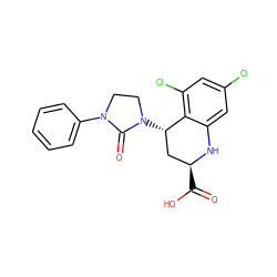 O=C(O)[C@H]1C[C@H](N2CCN(c3ccccc3)C2=O)c2c(Cl)cc(Cl)cc2N1 ZINC000013455365