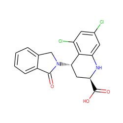 O=C(O)[C@H]1C[C@H](N2Cc3ccccc3C2=O)c2c(Cl)cc(Cl)cc2N1 ZINC000013455356