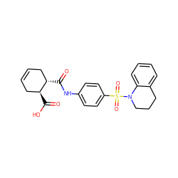 O=C(O)[C@H]1CC=CC[C@@H]1C(=O)Nc1ccc(S(=O)(=O)N2CCCc3ccccc32)cc1 ZINC000001056496