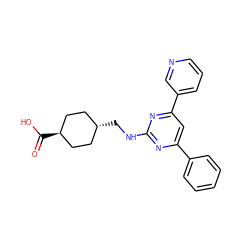 O=C(O)[C@H]1CC[C@H](CNc2nc(-c3ccccc3)cc(-c3cccnc3)n2)CC1 ZINC000299820261