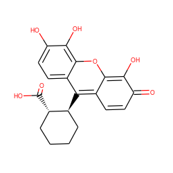 O=C(O)[C@H]1CCCC[C@@H]1c1c2ccc(=O)c(O)c-2oc2c(O)c(O)ccc12 ZINC000003954333