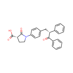 O=C(O)[C@H]1CCN(c2ccc(C[C@@H](C(=O)c3ccccc3)c3ccccc3)cc2)C1=O ZINC000101503362