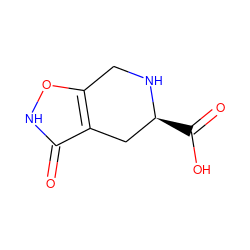 O=C(O)[C@H]1Cc2c(o[nH]c2=O)CN1 ZINC000038312465