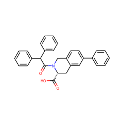 O=C(O)[C@H]1Cc2cc(-c3ccccc3)ccc2CN1C(=O)C(c1ccccc1)c1ccccc1 ZINC000001537611