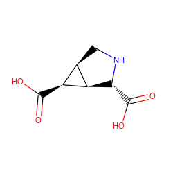 O=C(O)[C@H]1NC[C@@H]2[C@H](C(=O)O)[C@H]12 ZINC000003995766