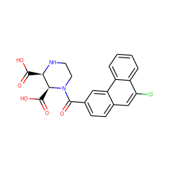 O=C(O)[C@H]1NCCN(C(=O)c2ccc3cc(Cl)c4ccccc4c3c2)[C@H]1C(=O)O ZINC000082152406