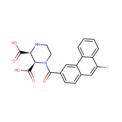 O=C(O)[C@H]1NCCN(C(=O)c2ccc3cc(I)c4ccccc4c3c2)[C@H]1C(=O)O ZINC000082152408