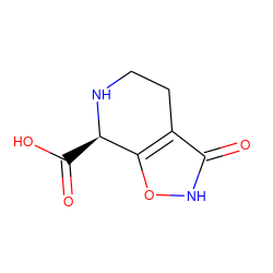 O=C(O)[C@H]1NCCc2c1o[nH]c2=O ZINC000005134236