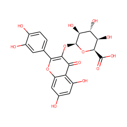 O=C(O)[C@H]1O[C@@H](Oc2c(-c3ccc(O)c(O)c3)oc3cc(O)cc(O)c3c2=O)[C@@H](O)[C@H](O)[C@H]1O ZINC000059764685