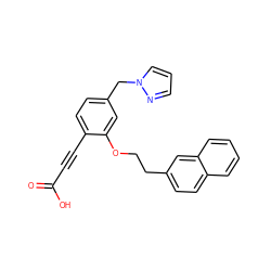 O=C(O)C#Cc1ccc(Cn2cccn2)cc1OCCc1ccc2ccccc2c1 ZINC000045350066