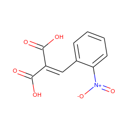 O=C(O)C(=Cc1ccccc1[N+](=O)[O-])C(=O)O ZINC000002505039