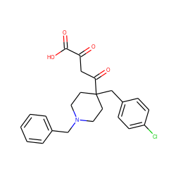 O=C(O)C(=O)CC(=O)C1(Cc2ccc(Cl)cc2)CCN(Cc2ccccc2)CC1 ZINC000100970611