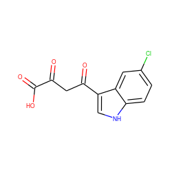 O=C(O)C(=O)CC(=O)c1c[nH]c2ccc(Cl)cc12 ZINC000100870580