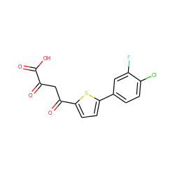 O=C(O)C(=O)CC(=O)c1ccc(-c2ccc(Cl)c(F)c2)s1 ZINC000028361669