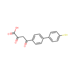 O=C(O)C(=O)CC(=O)c1ccc(-c2ccc(S)cc2)cc1 ZINC000028221406