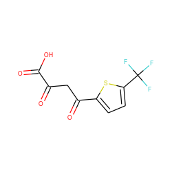 O=C(O)C(=O)CC(=O)c1ccc(C(F)(F)F)s1 ZINC000028350392