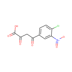 O=C(O)C(=O)CC(=O)c1ccc(Cl)c([N+](=O)[O-])c1 ZINC000100841649