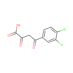 O=C(O)C(=O)CC(=O)c1ccc(Cl)c(Cl)c1 ZINC000100770921