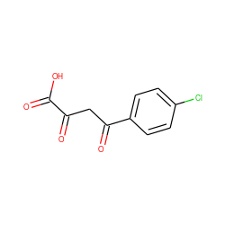 O=C(O)C(=O)CC(=O)c1ccc(Cl)cc1 ZINC000004531713