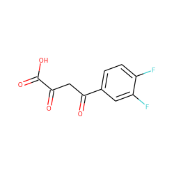 O=C(O)C(=O)CC(=O)c1ccc(F)c(F)c1 ZINC000100772226