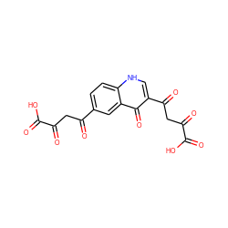 O=C(O)C(=O)CC(=O)c1ccc2[nH]cc(C(=O)CC(=O)C(=O)O)c(=O)c2c1 ZINC000101083057