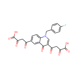 O=C(O)C(=O)CC(=O)c1ccc2c(c1)c(=O)c(C(=O)CC(=O)C(=O)O)cn2Cc1ccc(F)cc1 ZINC000101083063