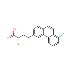 O=C(O)C(=O)CC(=O)c1ccc2ccc3c(Cl)cccc3c2c1 ZINC000096937907