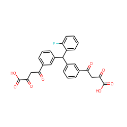 O=C(O)C(=O)CC(=O)c1cccc(C(c2cccc(C(=O)CC(=O)C(=O)O)c2)c2ccccc2F)c1 ZINC000100837197