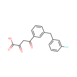 O=C(O)C(=O)CC(=O)c1cccc(Cc2cccc(F)c2)c1 ZINC000005974017