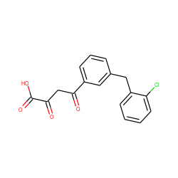 O=C(O)C(=O)CC(=O)c1cccc(Cc2ccccc2Cl)c1 ZINC000027552181