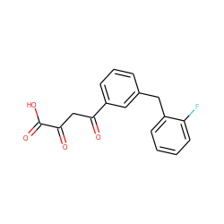 O=C(O)C(=O)CC(=O)c1cccc(Cc2ccccc2F)c1 ZINC000005974371