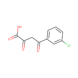 O=C(O)C(=O)CC(=O)c1cccc(Cl)c1 ZINC000100841646