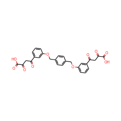 O=C(O)C(=O)CC(=O)c1cccc(OCc2ccc(COc3cccc(C(=O)CC(=O)C(=O)O)c3)cc2)c1 ZINC000100839138