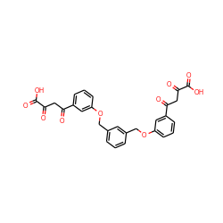 O=C(O)C(=O)CC(=O)c1cccc(OCc2cccc(COc3cccc(C(=O)CC(=O)C(=O)O)c3)c2)c1 ZINC000100837904