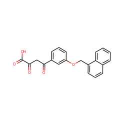 O=C(O)C(=O)CC(=O)c1cccc(OCc2cccc3ccccc23)c1 ZINC000101059028