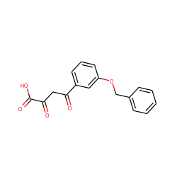 O=C(O)C(=O)CC(=O)c1cccc(OCc2ccccc2)c1 ZINC000013488694