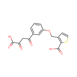 O=C(O)C(=O)CC(=O)c1cccc(OCc2ccsc2C(=O)O)c1 ZINC000101058949