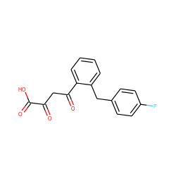 O=C(O)C(=O)CC(=O)c1ccccc1Cc1ccc(F)cc1 ZINC000101029460