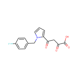 O=C(O)C(=O)CC(=O)c1cccn1Cc1ccc(F)cc1 ZINC000013560837